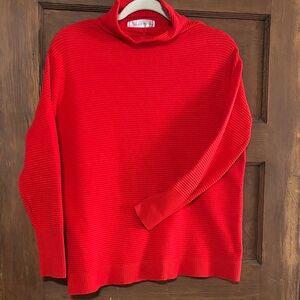 Chelsea & Theodore Vibrant Red Knit Top